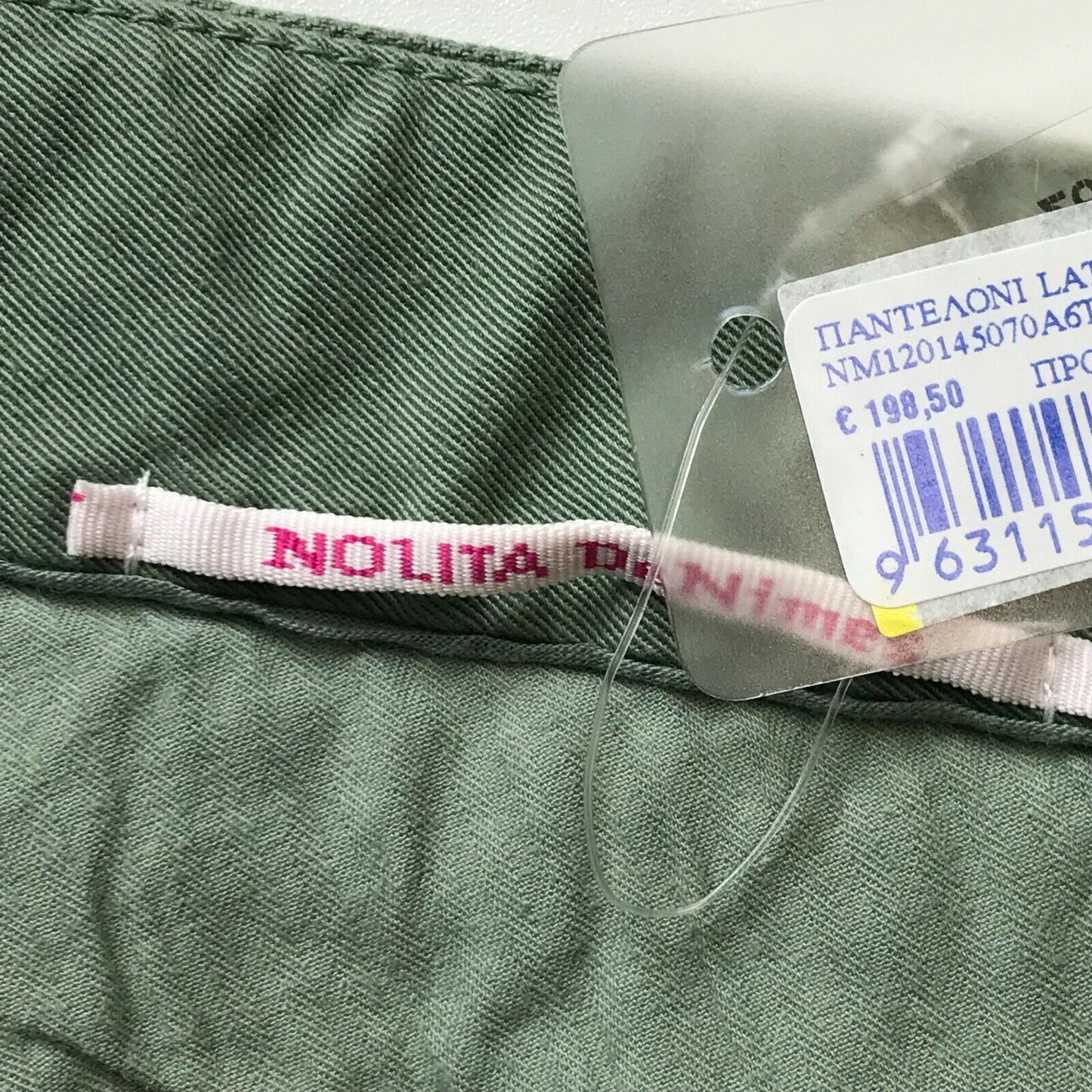 NOLITA De Nimes Women Green Regular Fit Linen Trousers Size 26 / W29