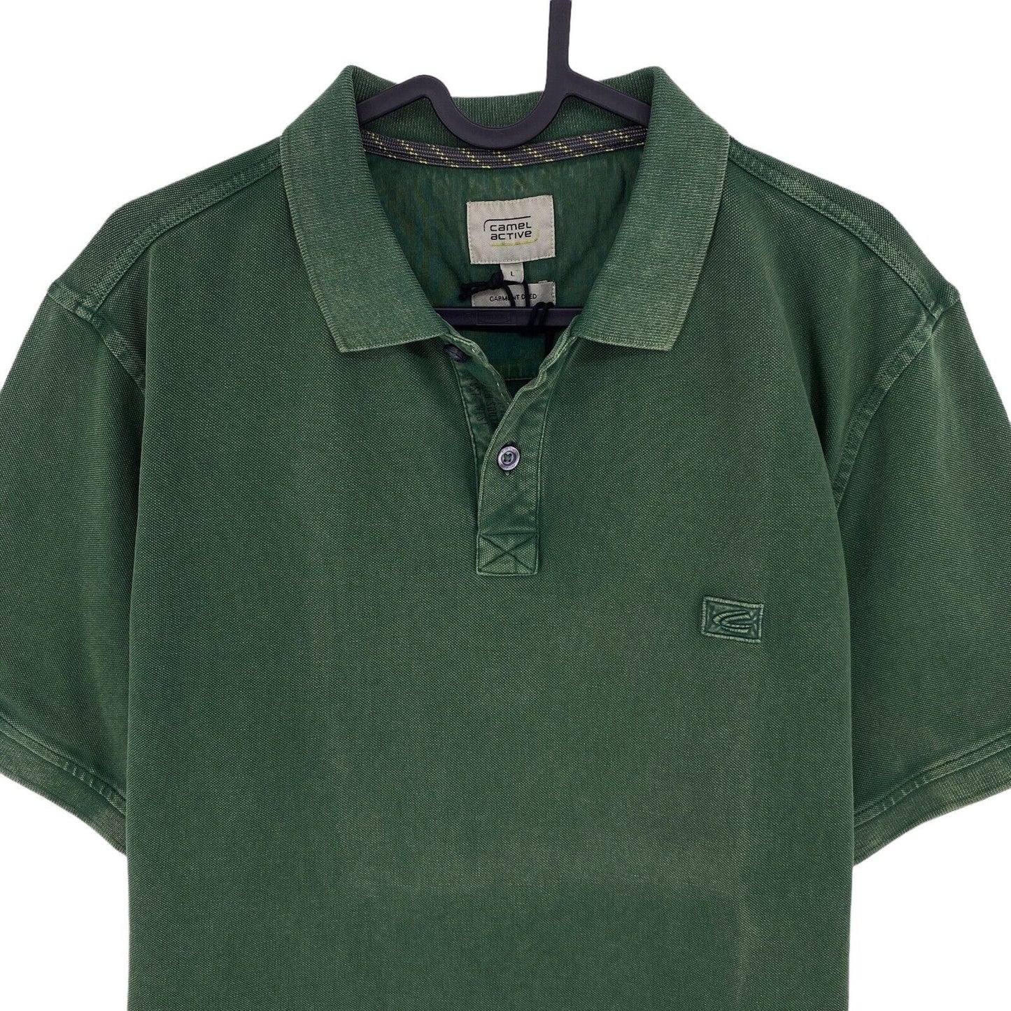 Camel Active Dark Green Logo Pique Polo Shirt Size L