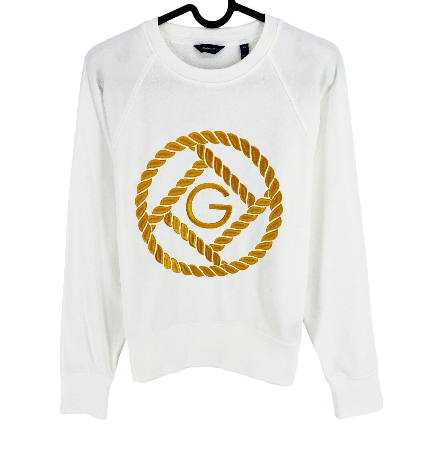 GANT White Rope Icon Crew Neck Pullover Sweater Jumper Size XS