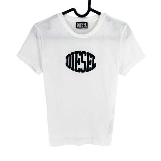 DIESEL Women White T-SLI-E2 Crew Neck SS T Shirt Size M