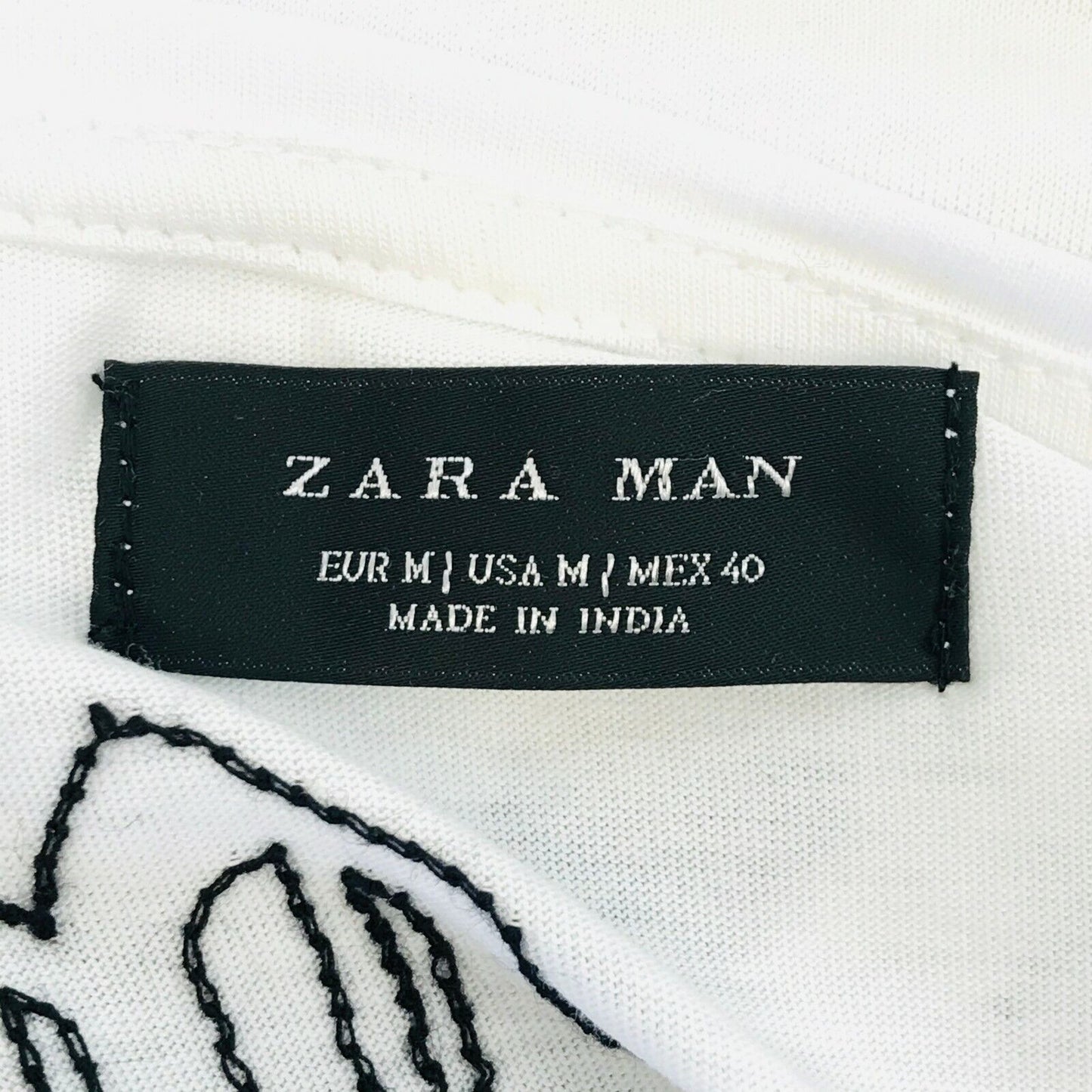 ZARA Men's White Crew Neck T-Shirt Top Size S / M