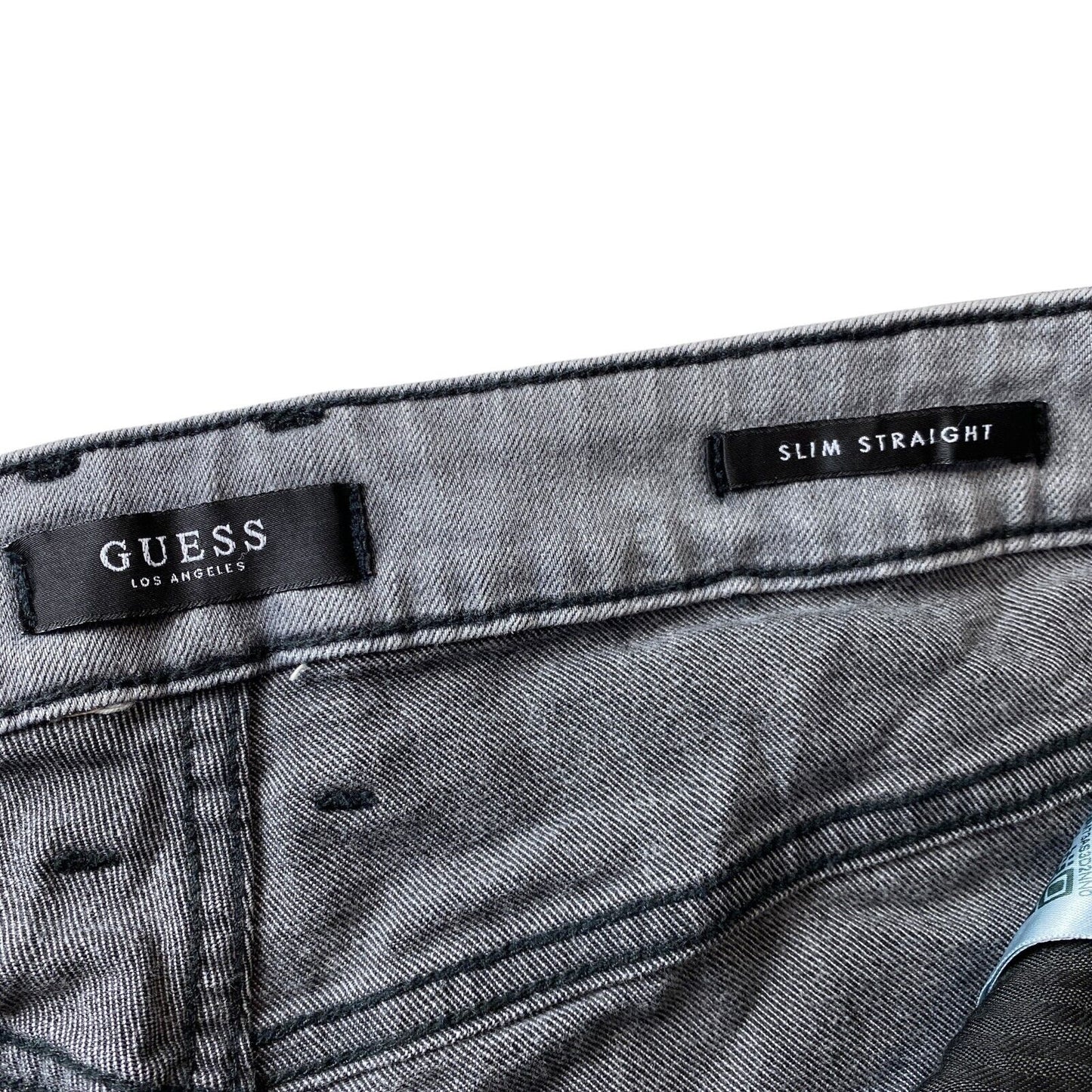 GUESS Grey Stretch Slim Straight Fit Jeans W33 L32