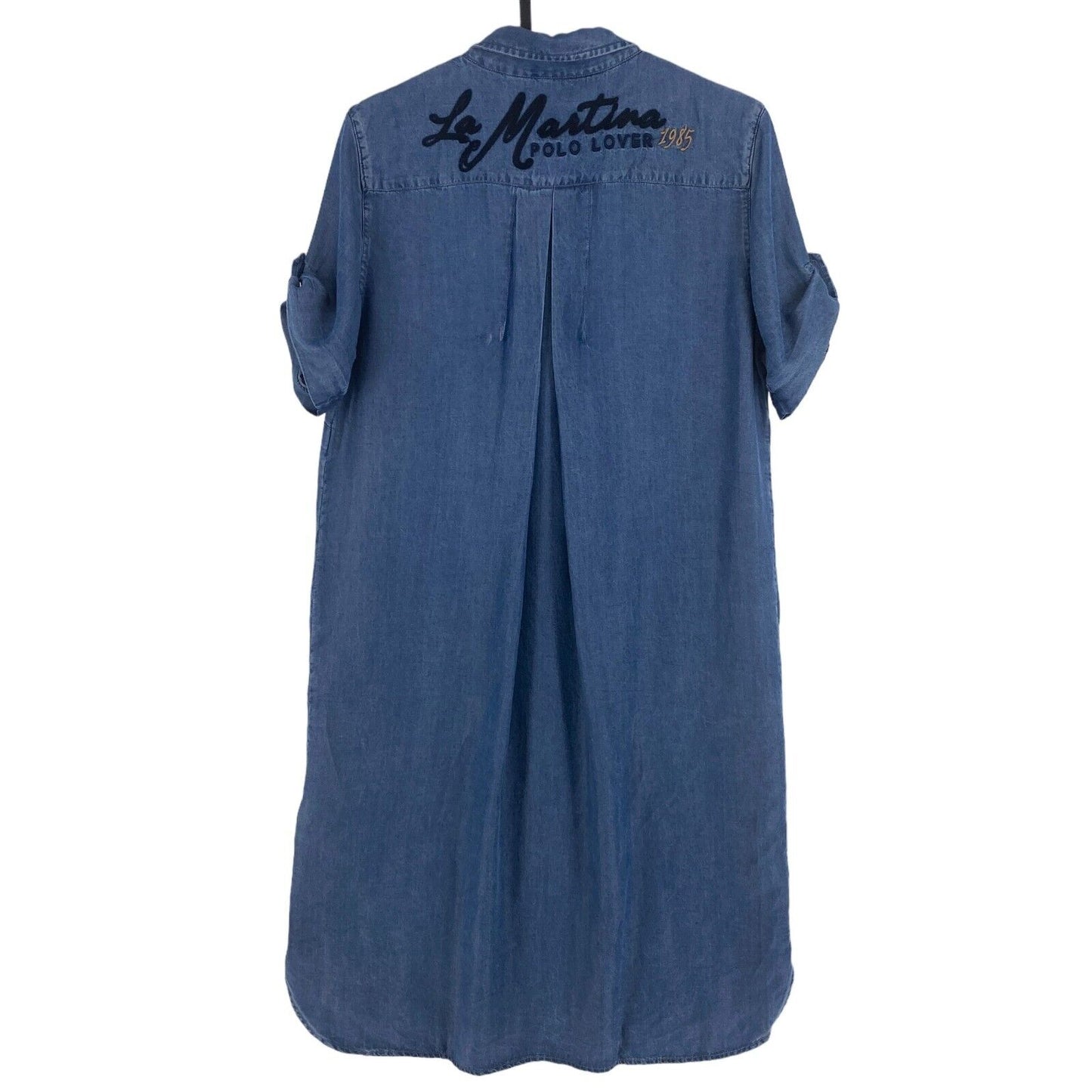 LA MARTINA Robe courte en jean bleu Taille 1 / XS