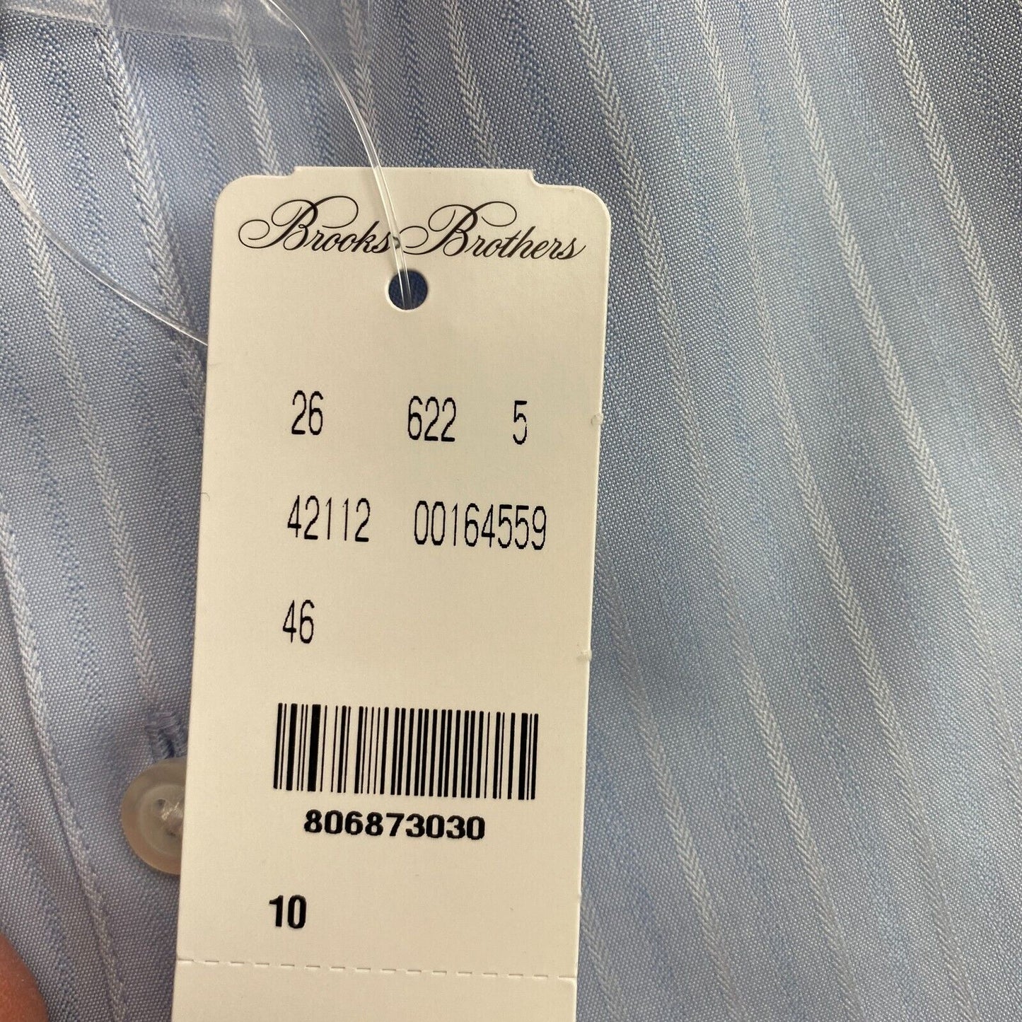 Brooks Brothers Chemise en coton ajustée à rayures bleues Taille EU 38/40 UK 12/14 US 10