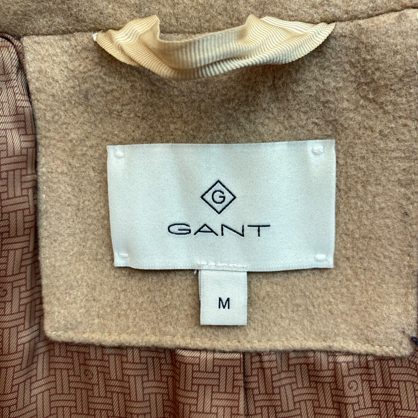 GANT Brown Wool Blend Over Coat Jacket Size M