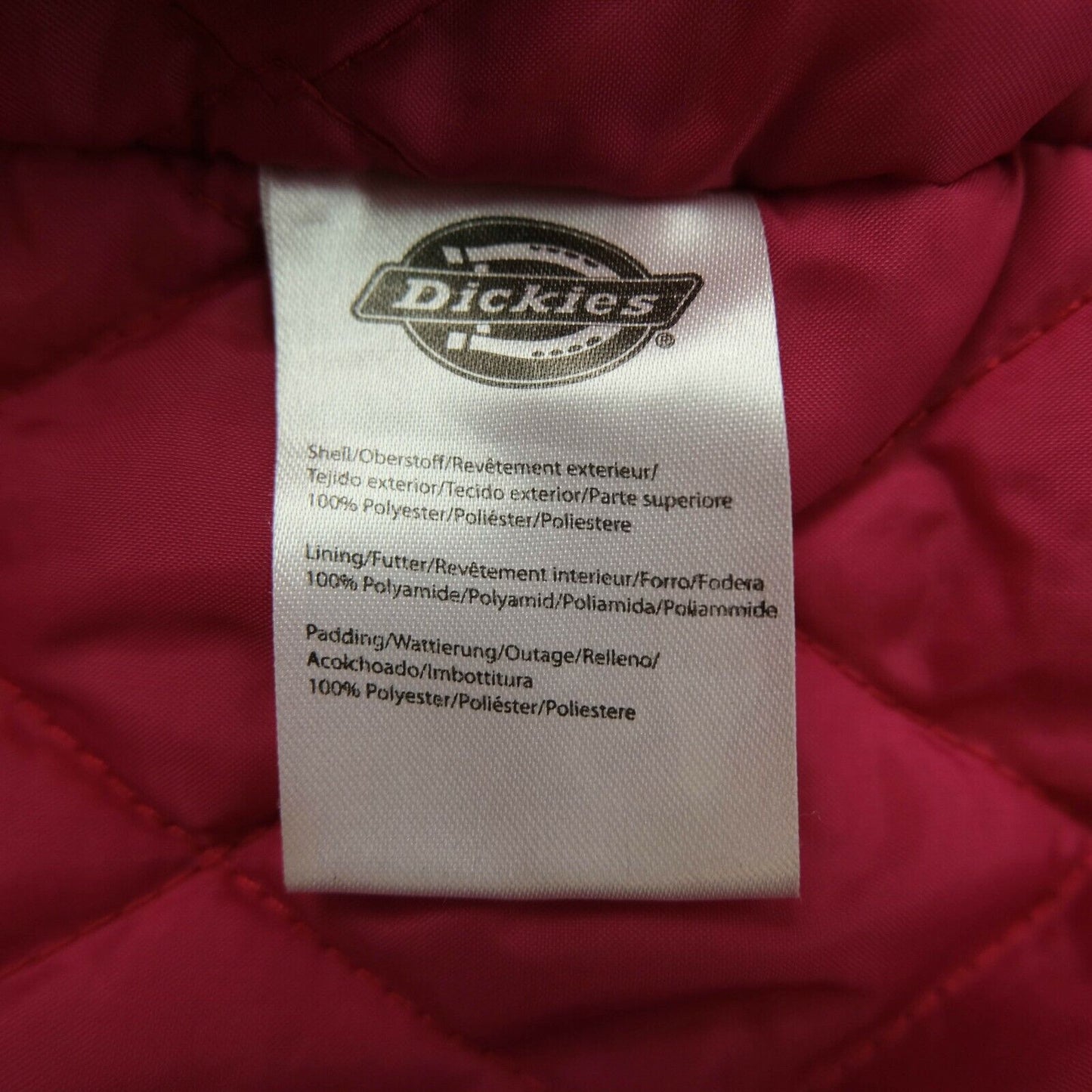 DICKIES Grey Hooded Padded Puffer Bomber Jacket Coat Size L