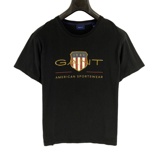 GANT Men Black Archive Shield Crew Neck Short Sleeve T Shirt Size 2XL