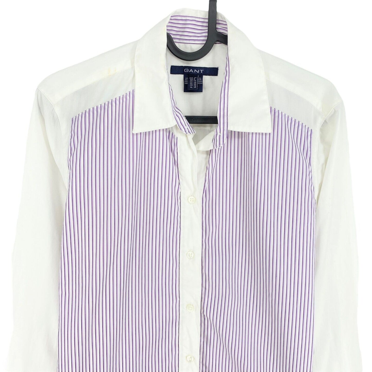 GANT White Stripe Long Sleeves Shirt Size EU 38 UK 12 US 8