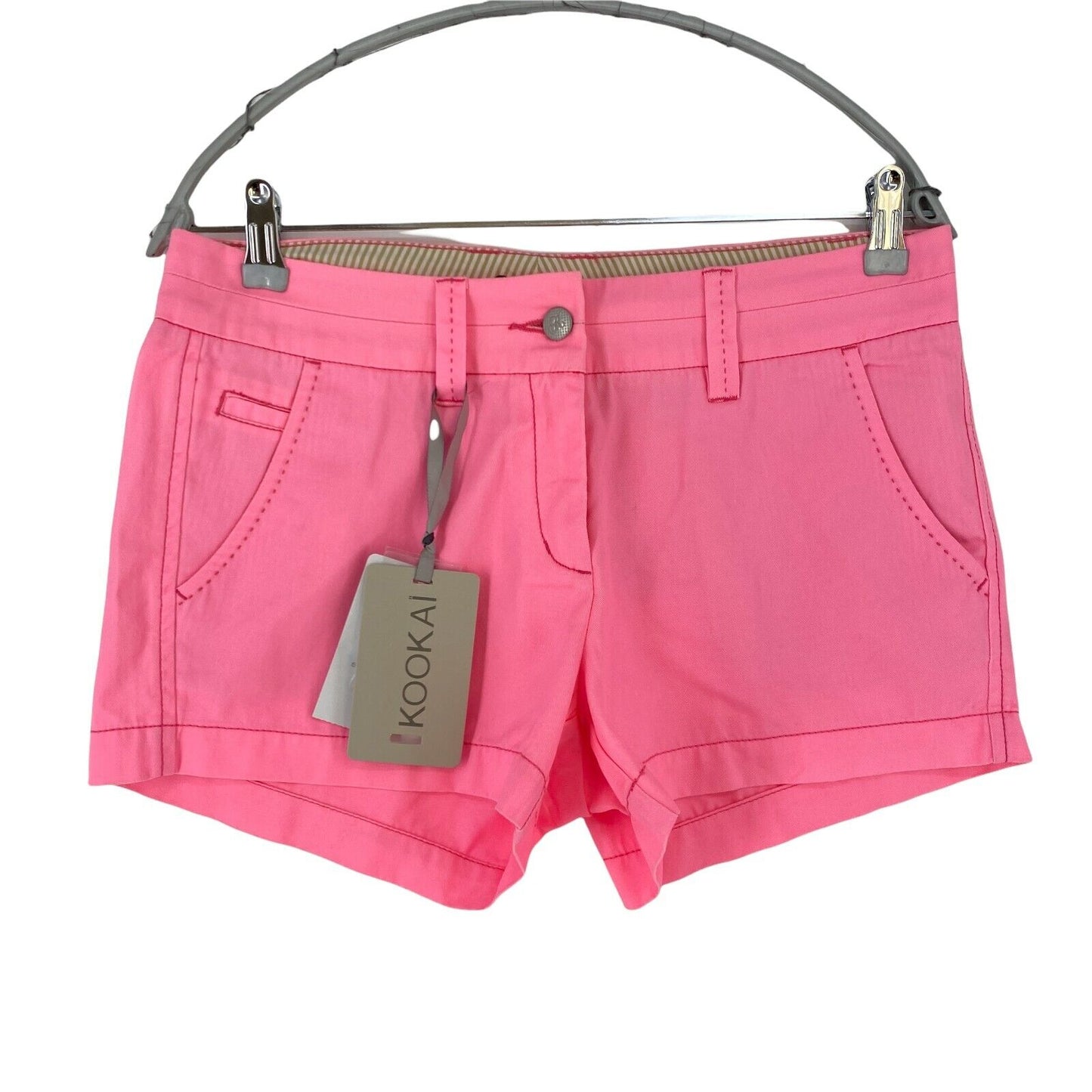 KOOKAI Women Pink Regular Fit Chino Shorts Size EU 36 W30 / EU 38 W31