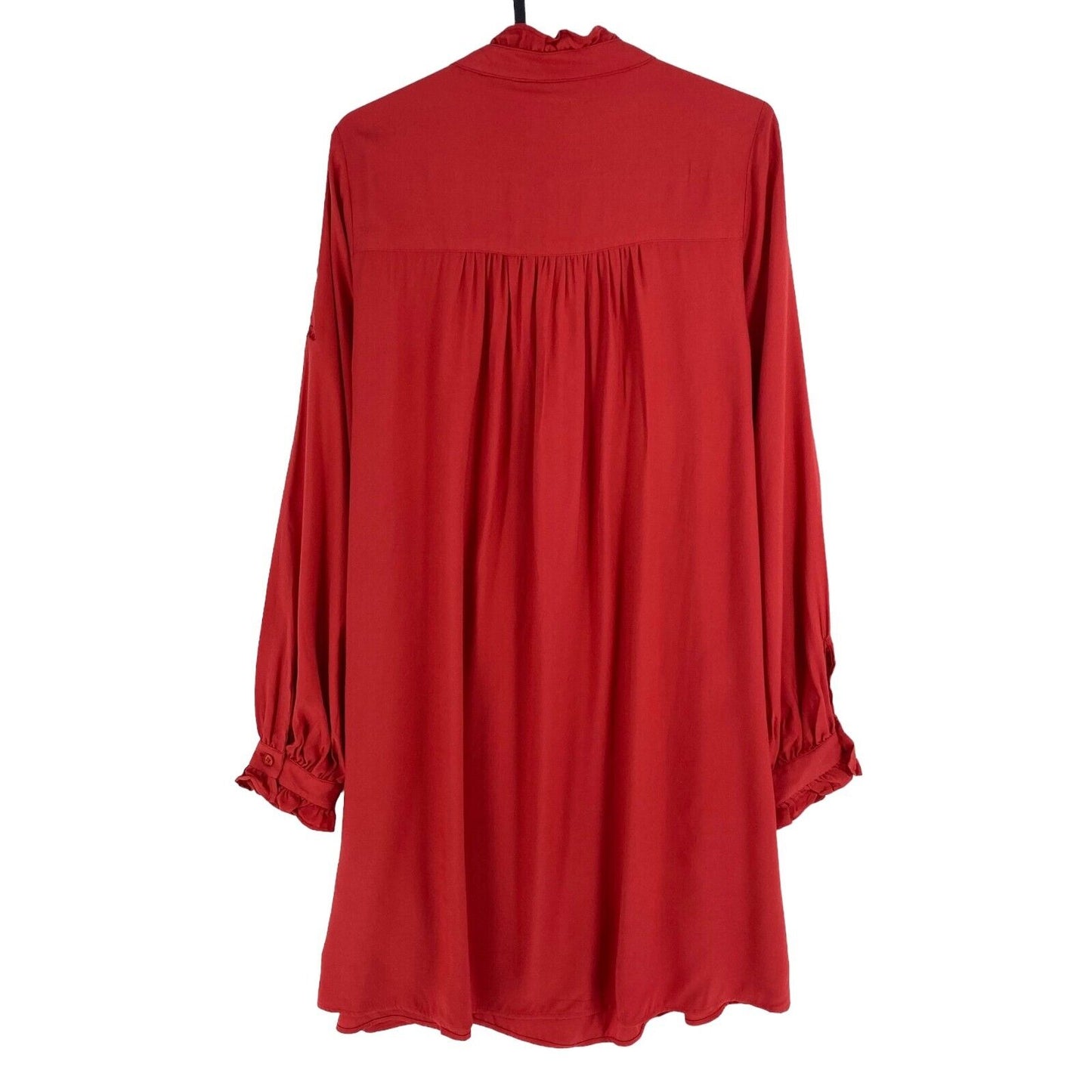 LA MARTINA Women Red High Neck Long Sleeves Flared Dress Size 1 / XS