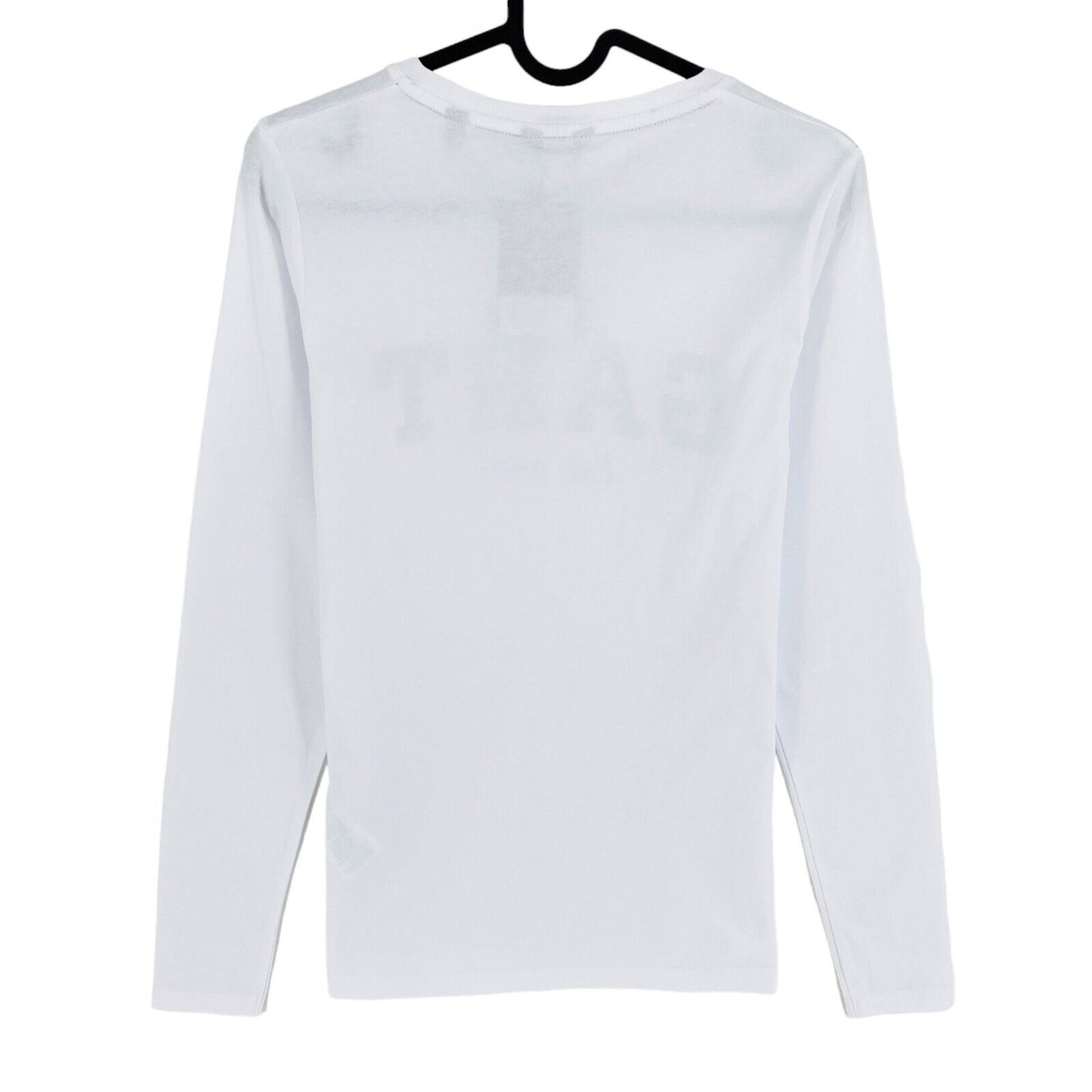 GANT T-shirt à manches longues et col rond avec logo blanc Taille XS