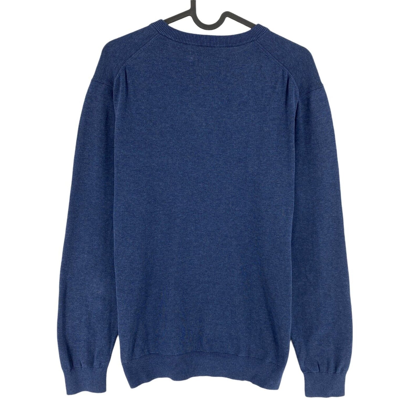 GANT Navy Blue Cotton V Neck Sweater Pullover Size M