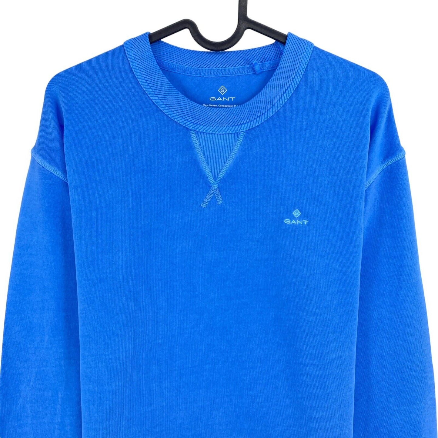 GANT Blue Sun Faded Crew Neck Sweater Jumper Size S