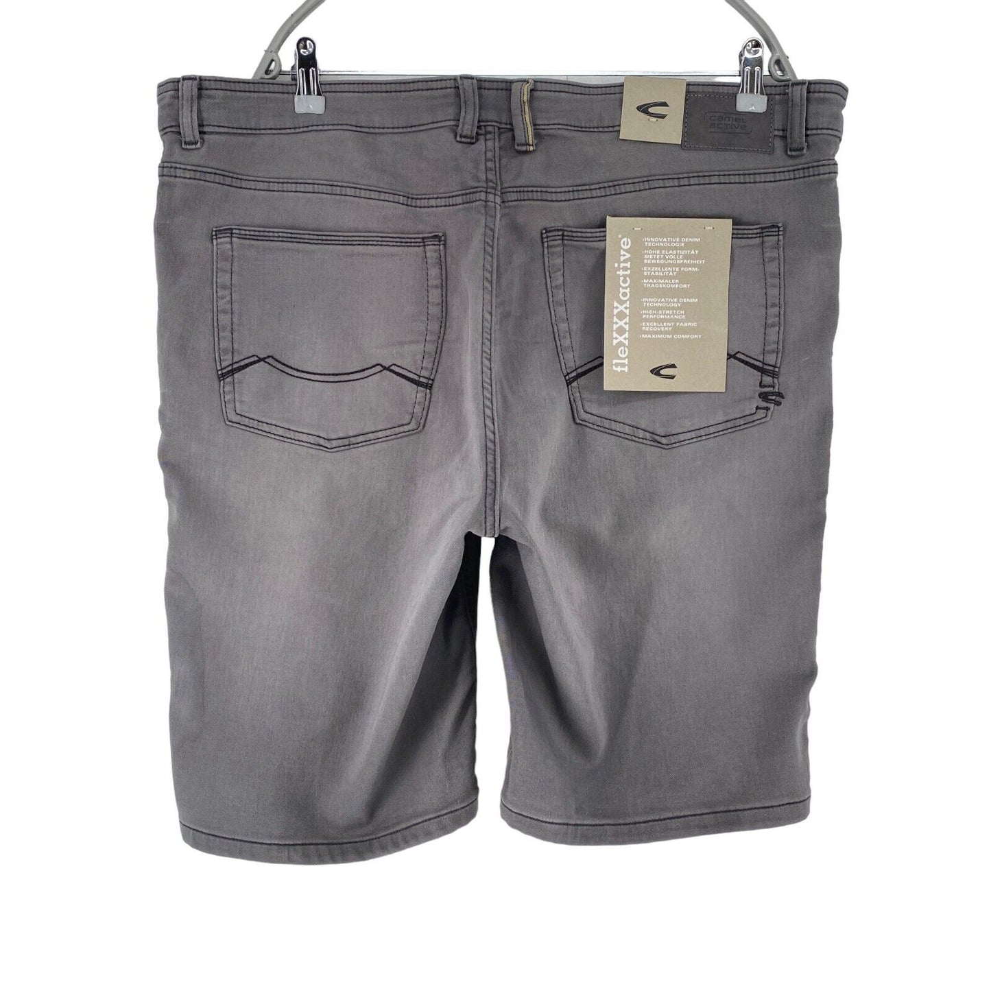 CAMEL ACTIVE Grey Regular Fit Denim Shorts Size W42