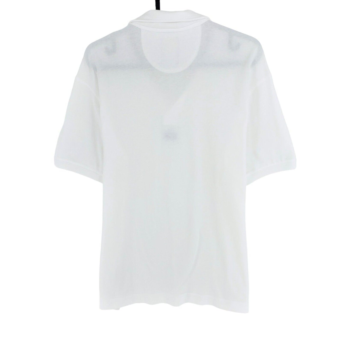 LA MARTINA Blue Ribbon White Stretch Polo Shirt Size M