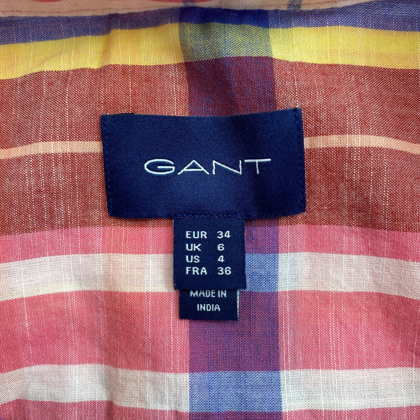 GANT Purple Plaid Shirt Size EU 34 UK 6 US 4