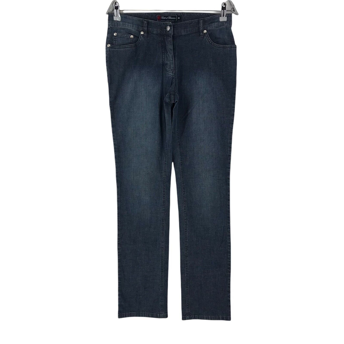 Conte of Florence Damen Jeans, Blau, Regular Straight Fit, Größe 46 W29