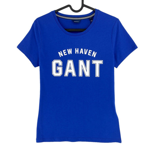 GANT Blue Logo Crew Neck T Shirt Top Size XS