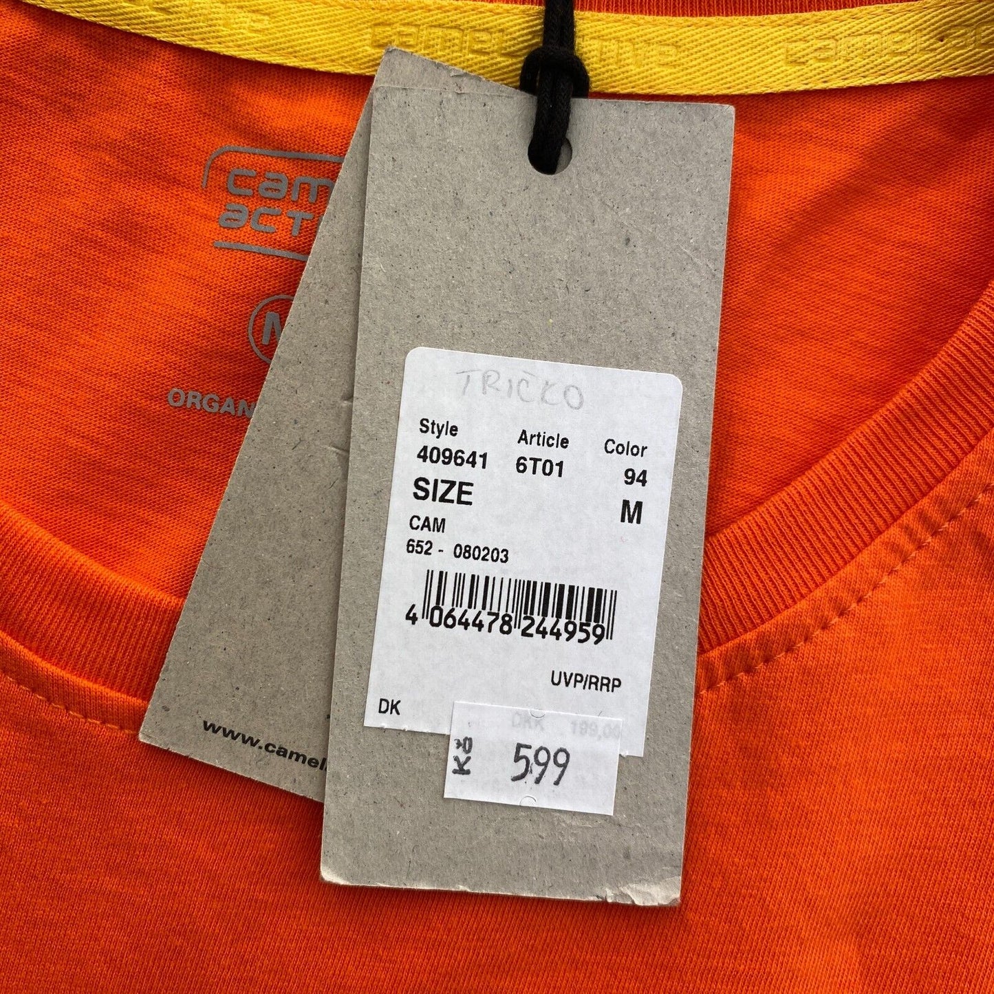 CAMEL ACTIVE Orange Rundhals T-Shirt Größe M