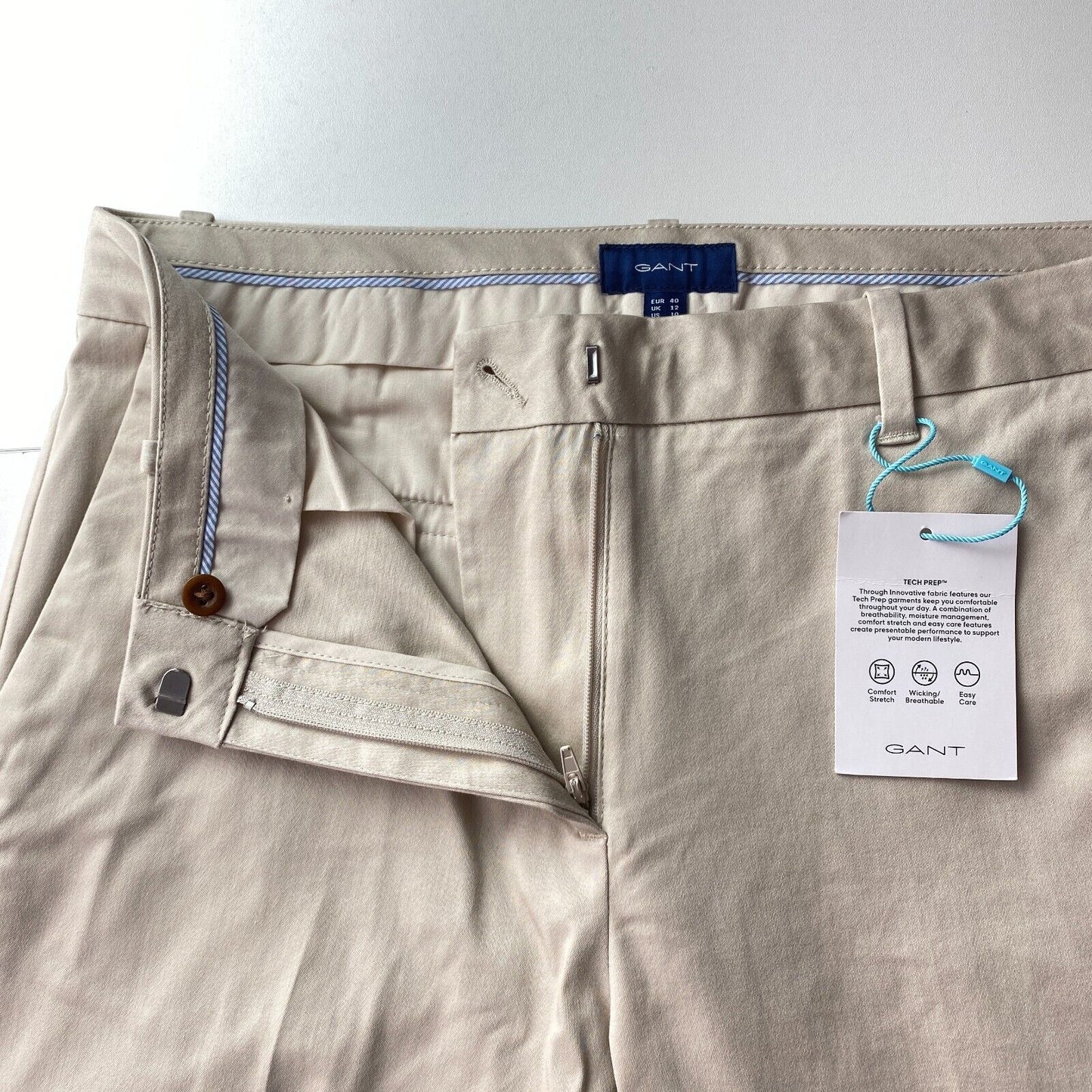 GANT Damen Chinohose Slim Fit Grau Größe EUR 40 UK 12 US 10 W30