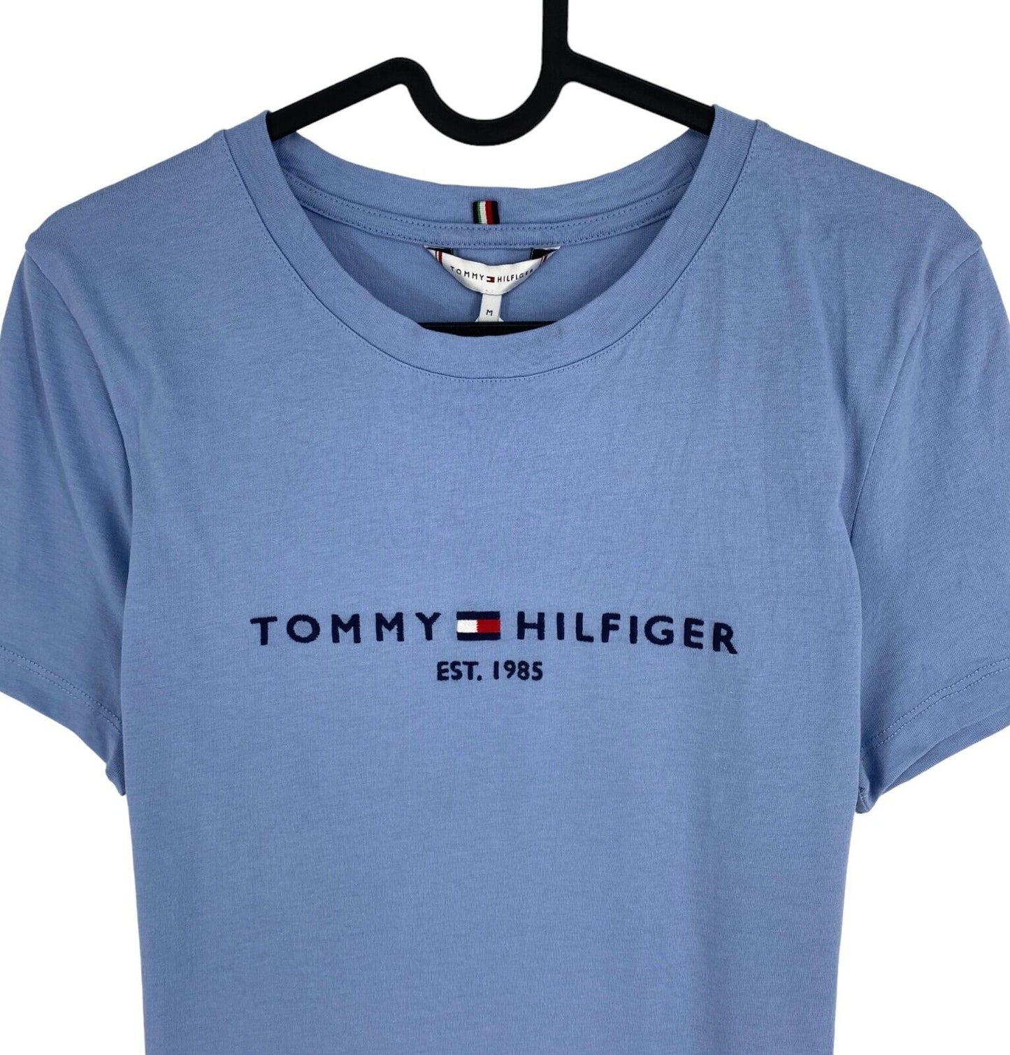 Tommy Hilfiger Women Blue DS Regular Hilfiger Crew Neck Tee T Shirt Size M