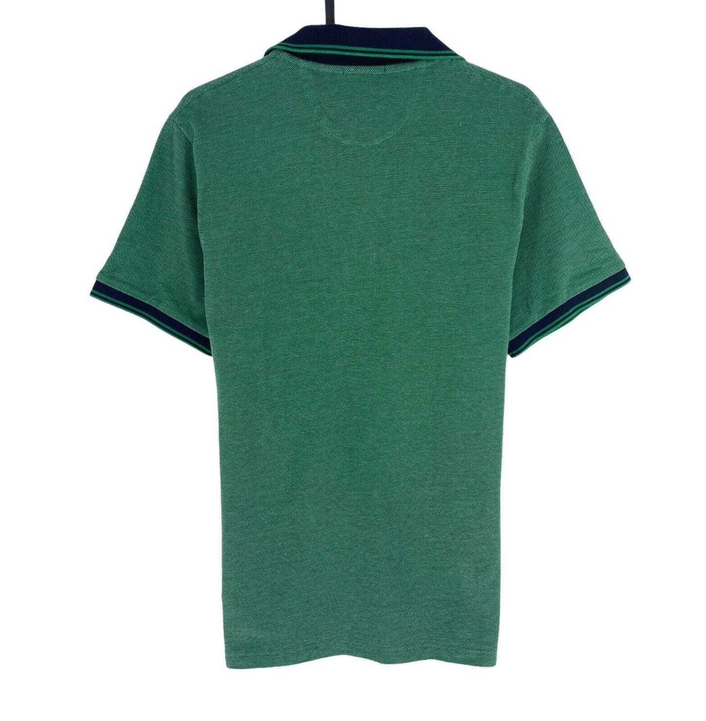 GANT Men Green 4-Col Oxford Pique Short Sleeves Polo Shirt Size M