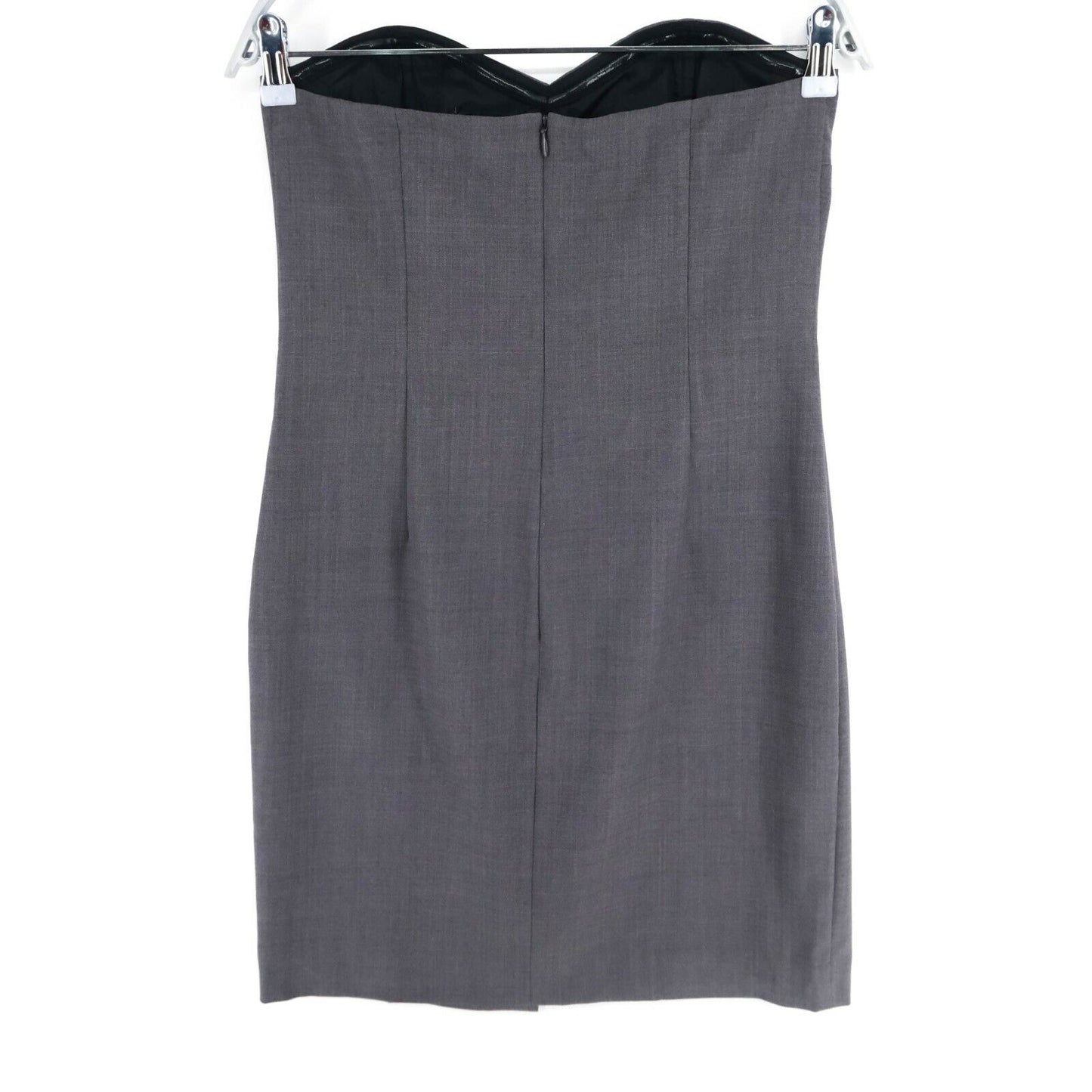 PAUL & JOE SISTER Grey Sweetheart Sleeveless Wool Blend Dress Size 38