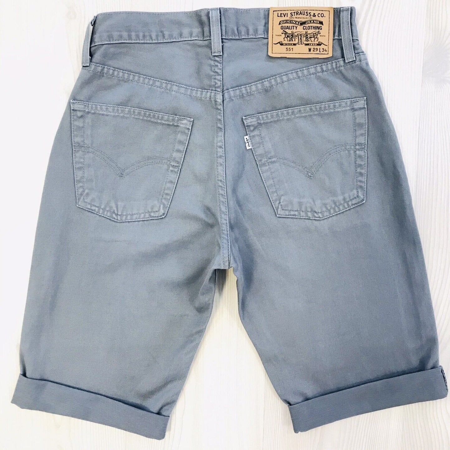 Levi's 551 Custom Made Grey Regular Fit Shorts Size W29