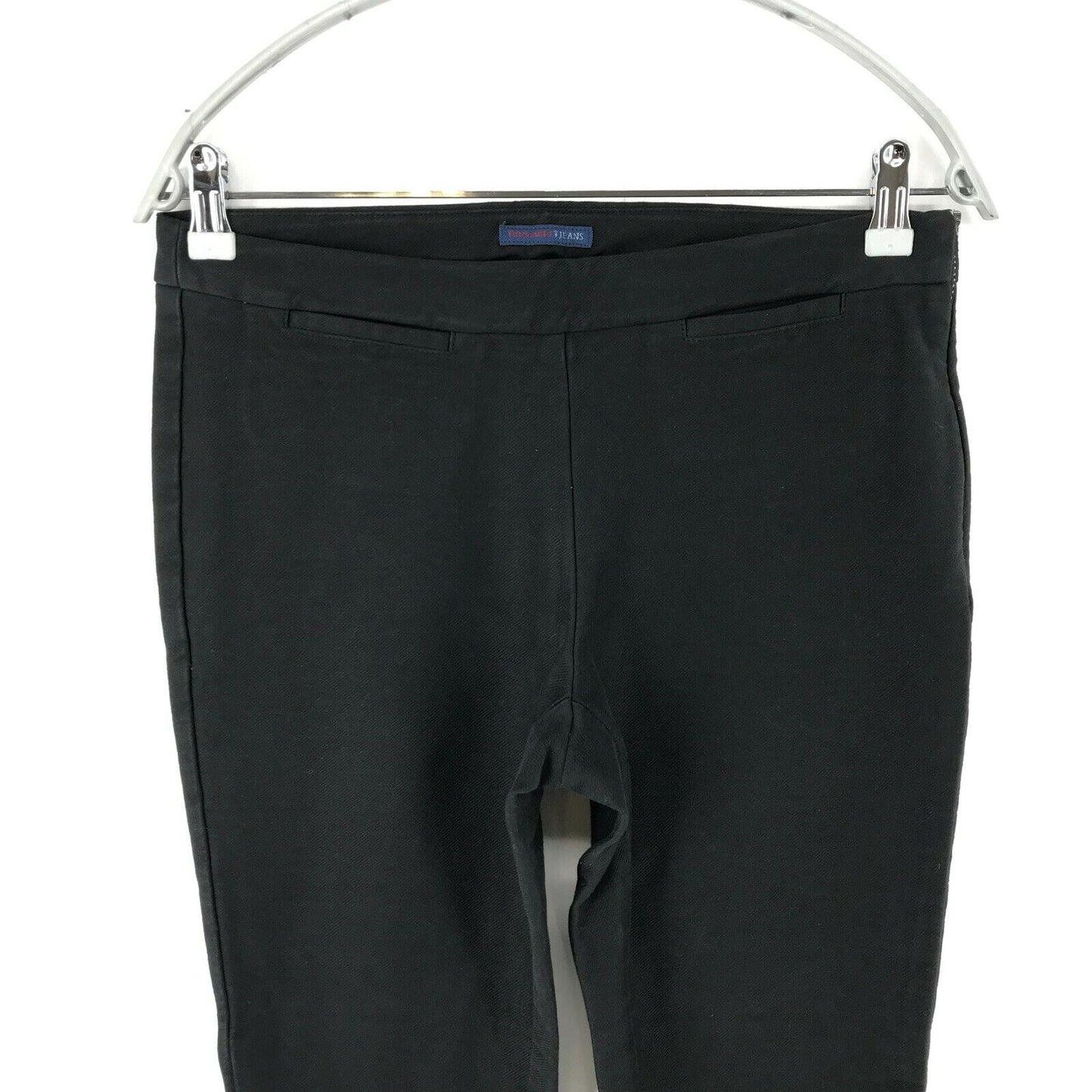 TRUSSARDI Women Black Skinny Fit Trousers Size W29