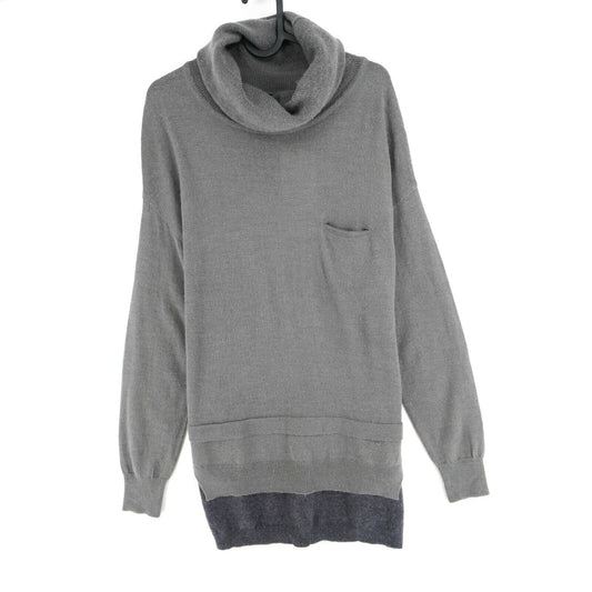 ERYN BRINIE Gris Col Haut Poche Pull Pull Taille M