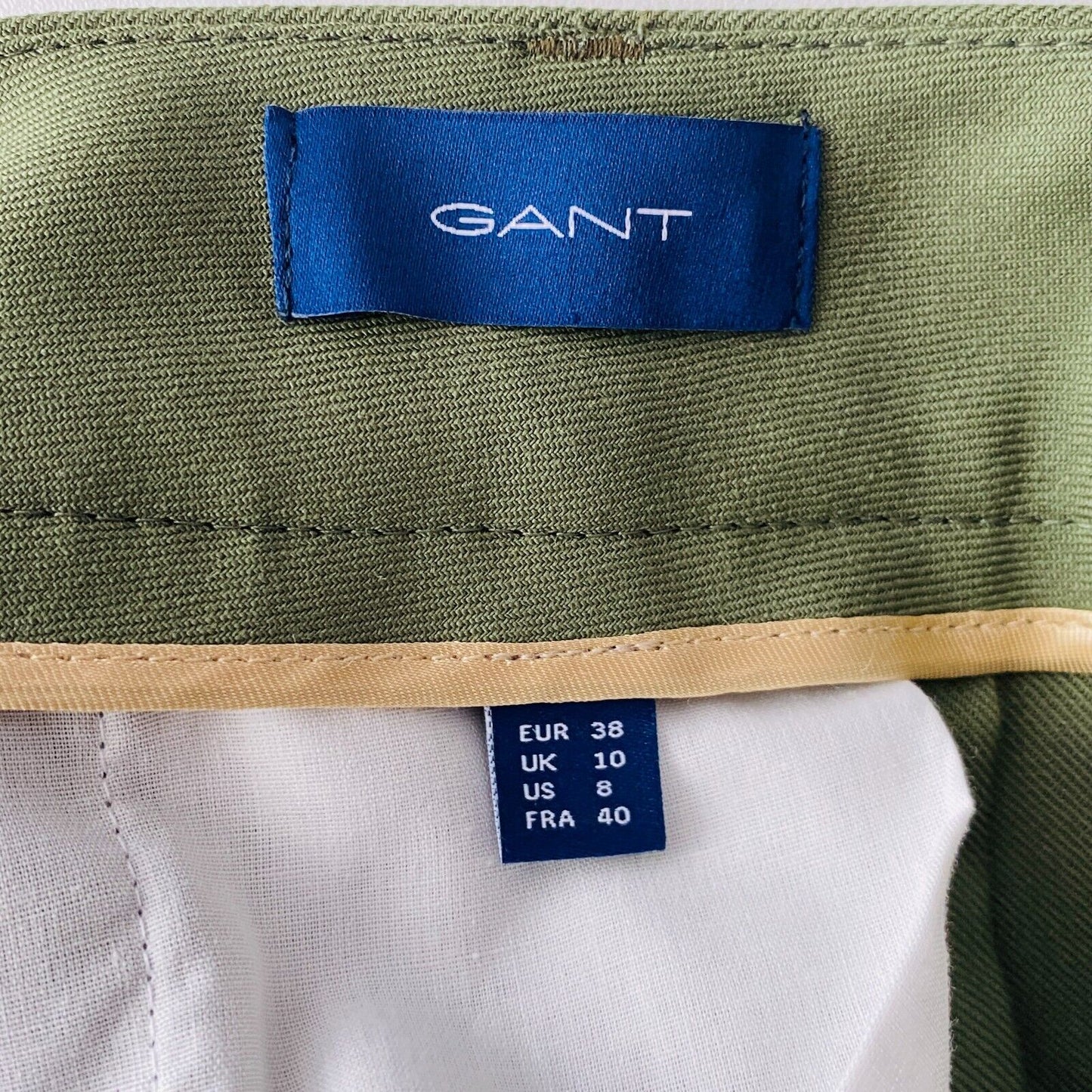 GANT Women Green Wide Leg Relaxed Fit Dress Trousers Size EUR 38 UK 10 US 8 W26