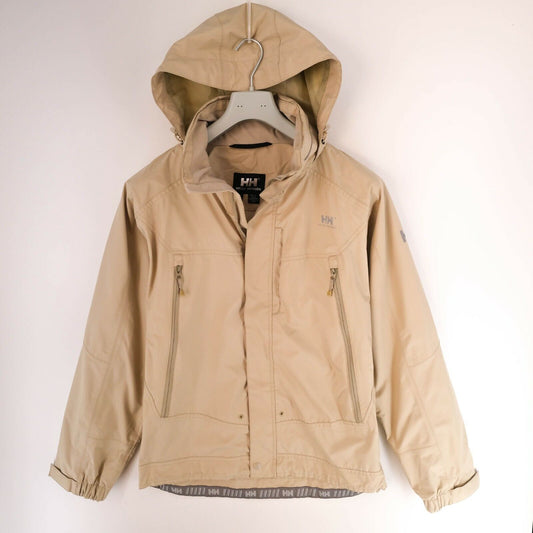 HELLY HANSEN Light Brown Hooded HELLY TECH Jacket Coat Size M