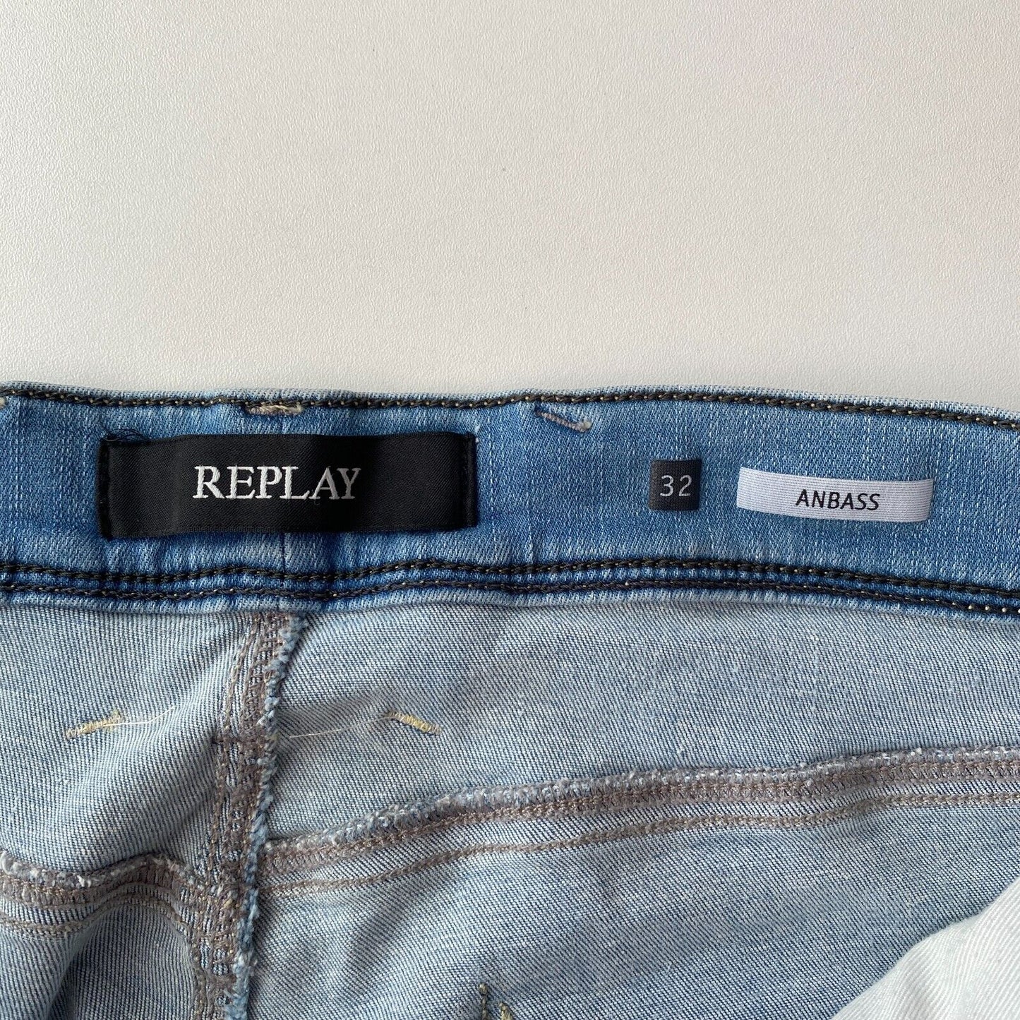 Replay ANBASS Blue Slim Fit Jeans Size W32 L32