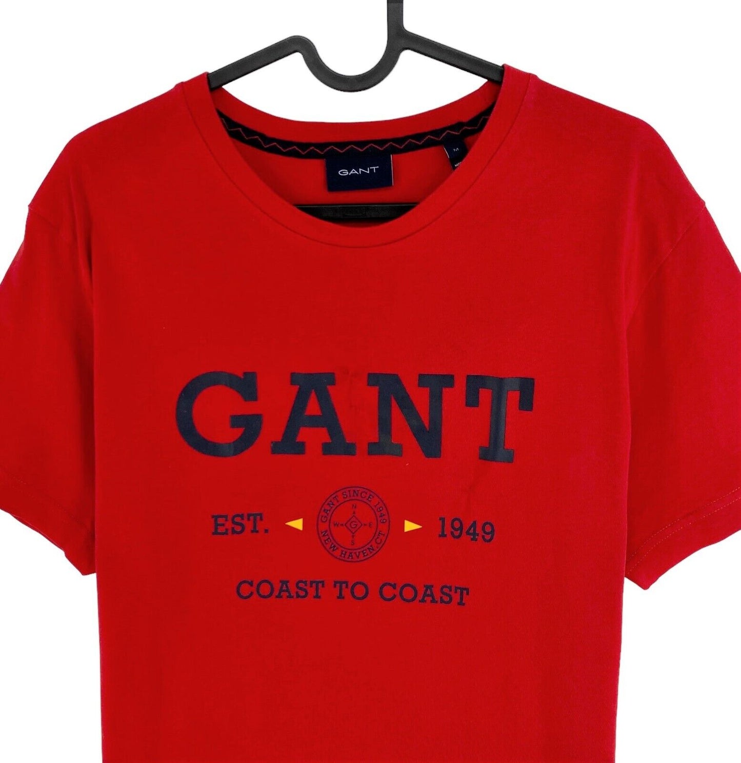 GANT T-Shirt mit Rundhalsausschnitt, nautisch, Rot, Größe M