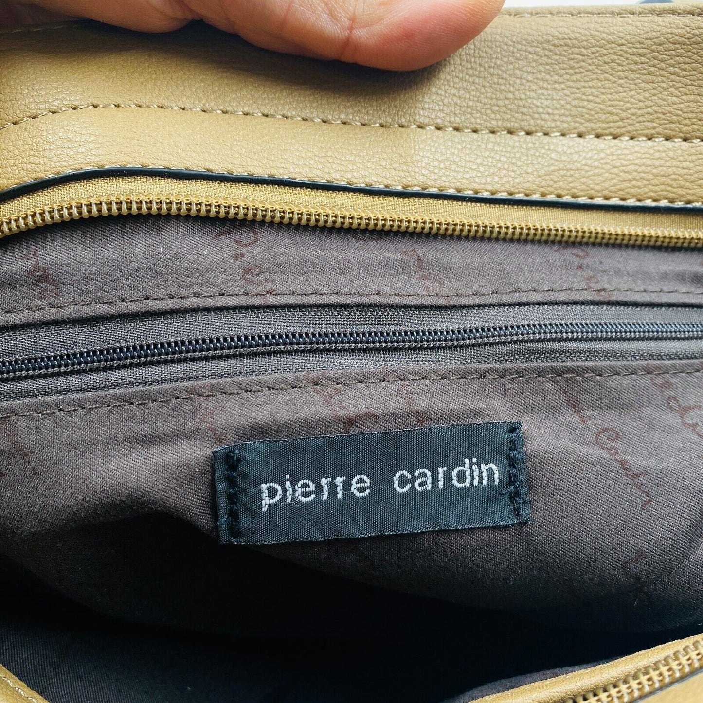 Pierre Cardin Sac à main en cuir écologique marron à rayures