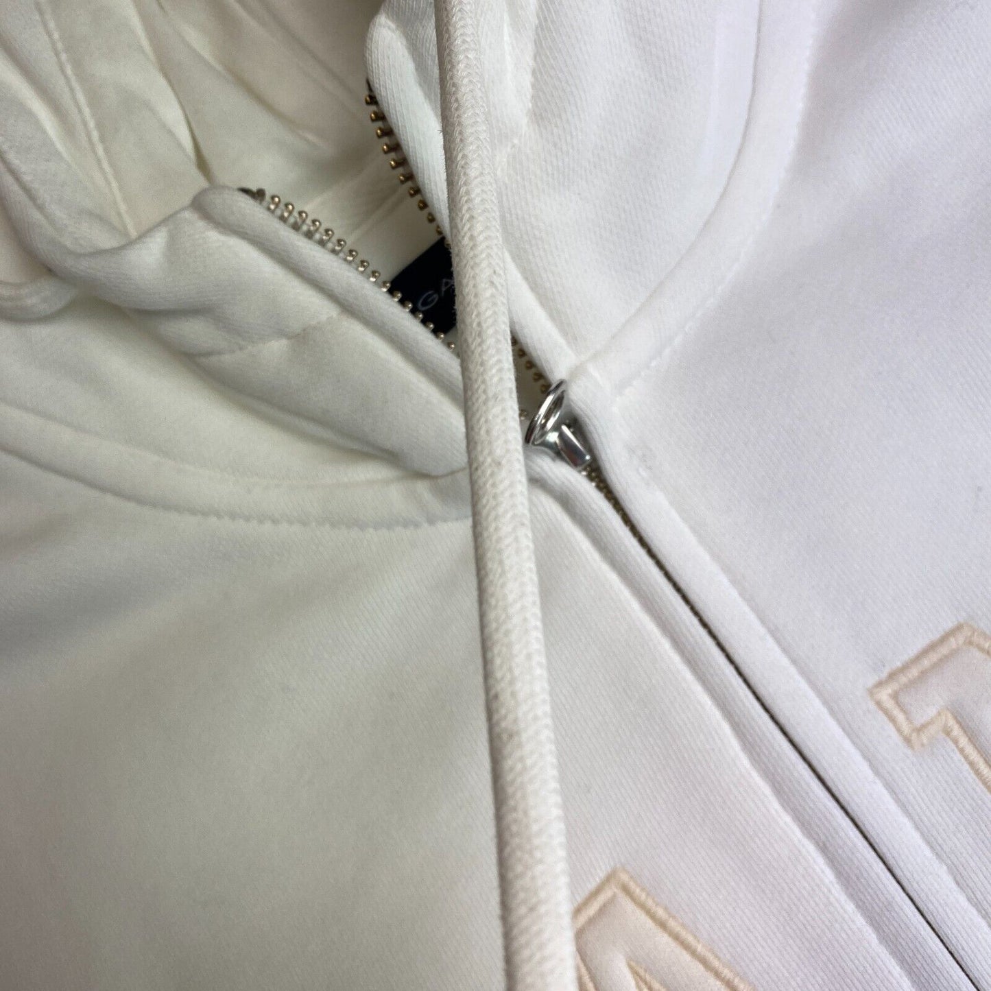 GANT White Arch Logo Full Zip Hoodie Pullover Sweater Size XS