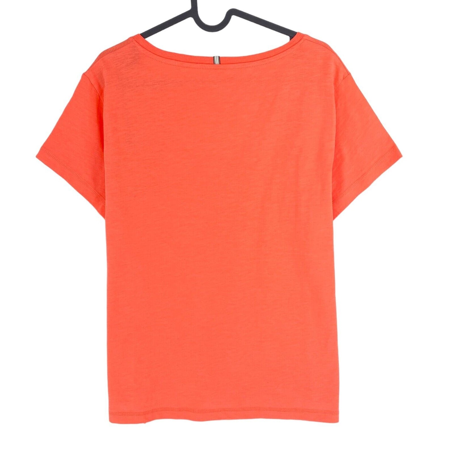 CAMEL ACTIVE Women Pinkish Orange V Neck Short Sleeves T Shirt Size XL