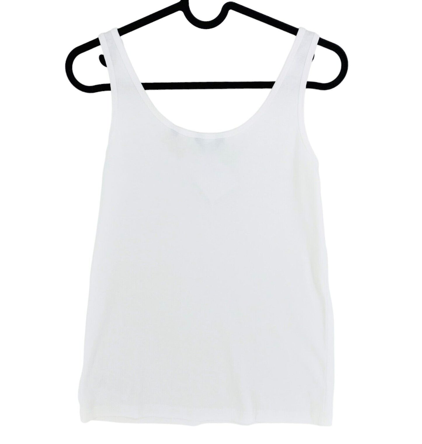 GANT Weißes 1x1 Ripp-Tanktop, Größe M