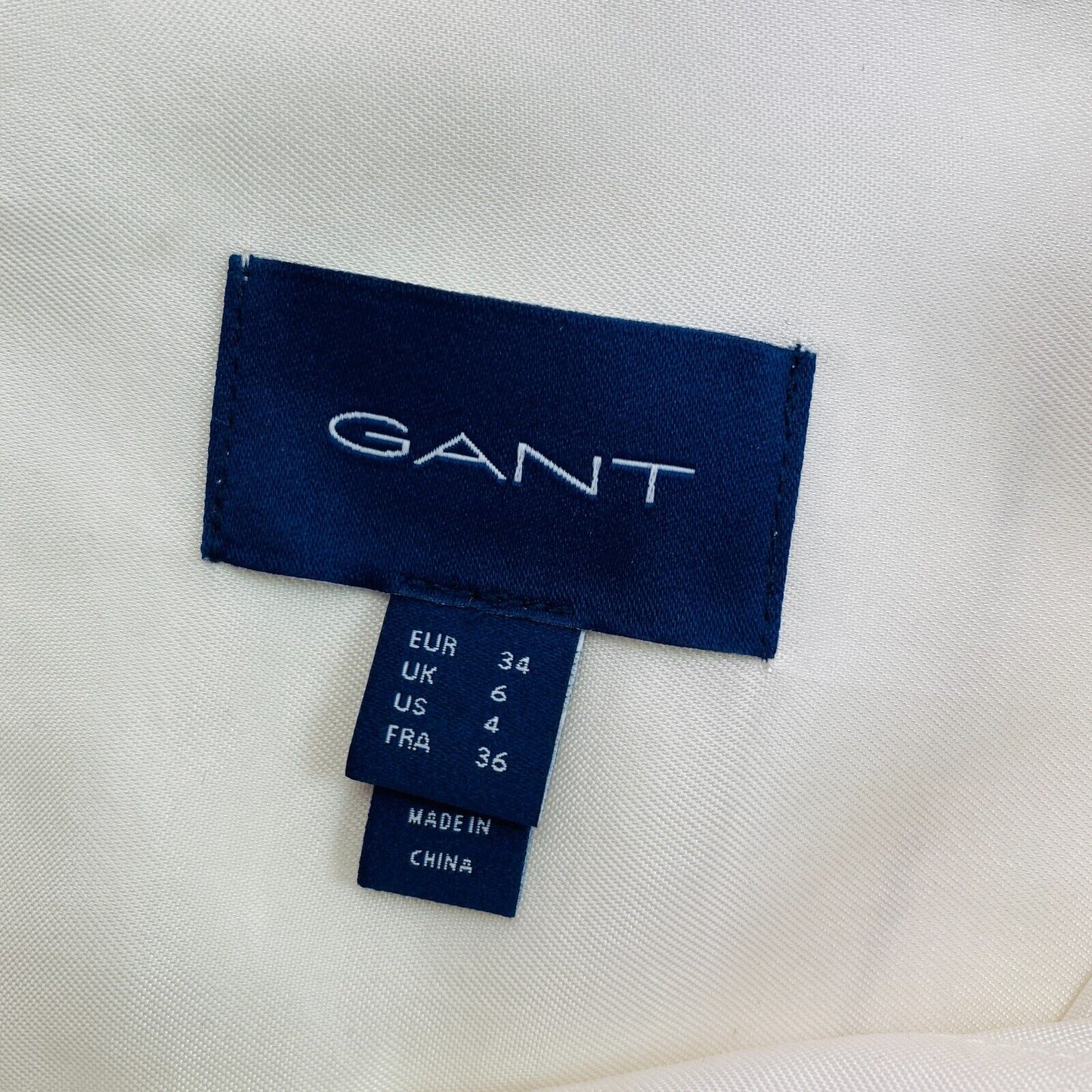 GANT White Relaxed Flap Pocket Shirt Size EU 34 UK 6 US 4