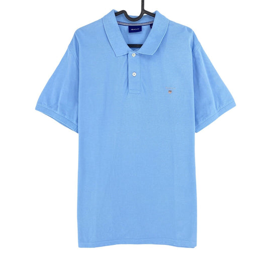 GANT Light Blue Original Pique Rugger Polo Neck T Shirt Size XL 4XL