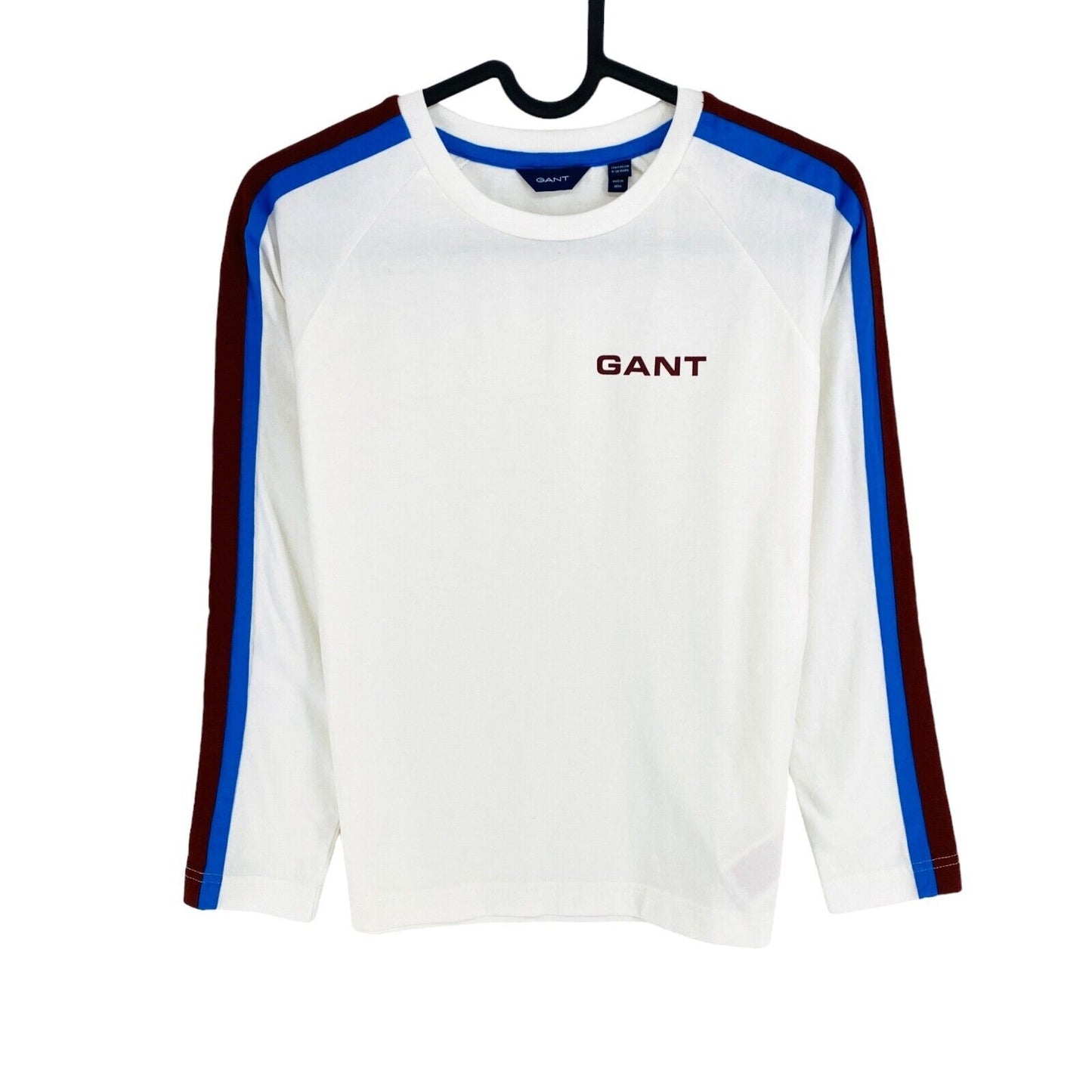 GANT T-shirt manches longues à rayures blanches pour garçon Taille 9-10 ans 134/140 cm