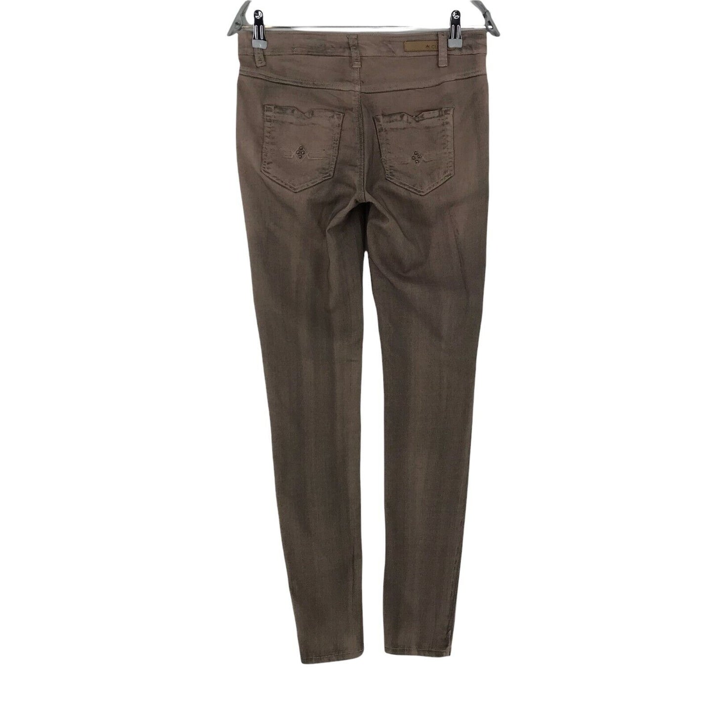 CULTURE Women Brown Skinny Fit Trousers Size EUR 36 W28