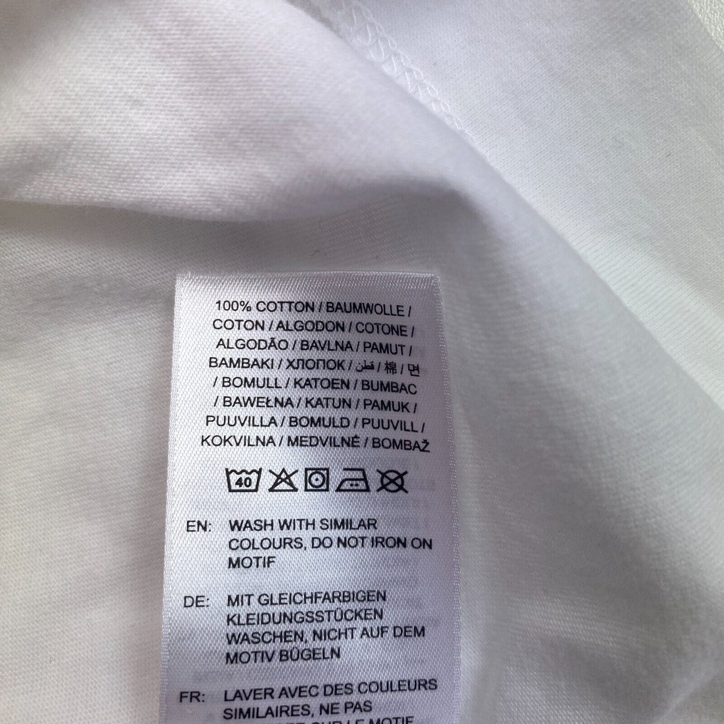 GANT Women White Archive Shield SS Crew Neck T Shirt Size M