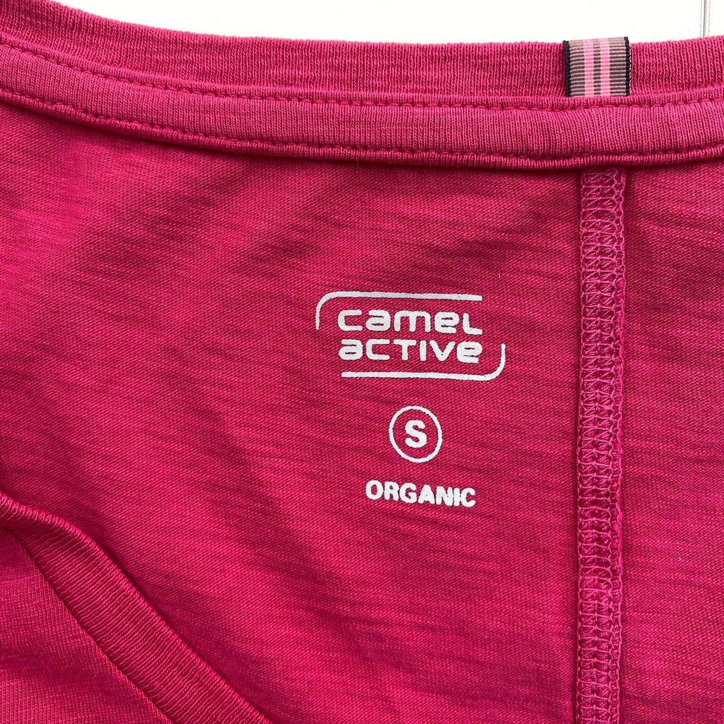 CAMEL ACTIVE Women Purple V Neck Short Sleeves T Shirt Size S