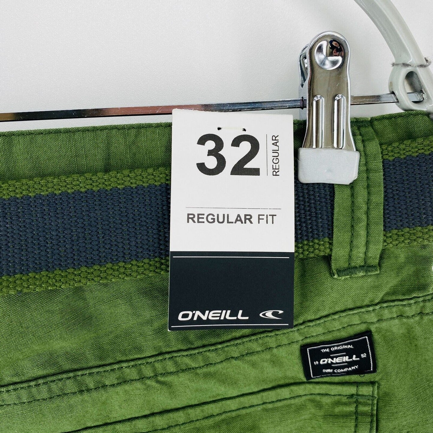 O'Neill Mens Green Regular Fit Road Trip Shorts Size W32