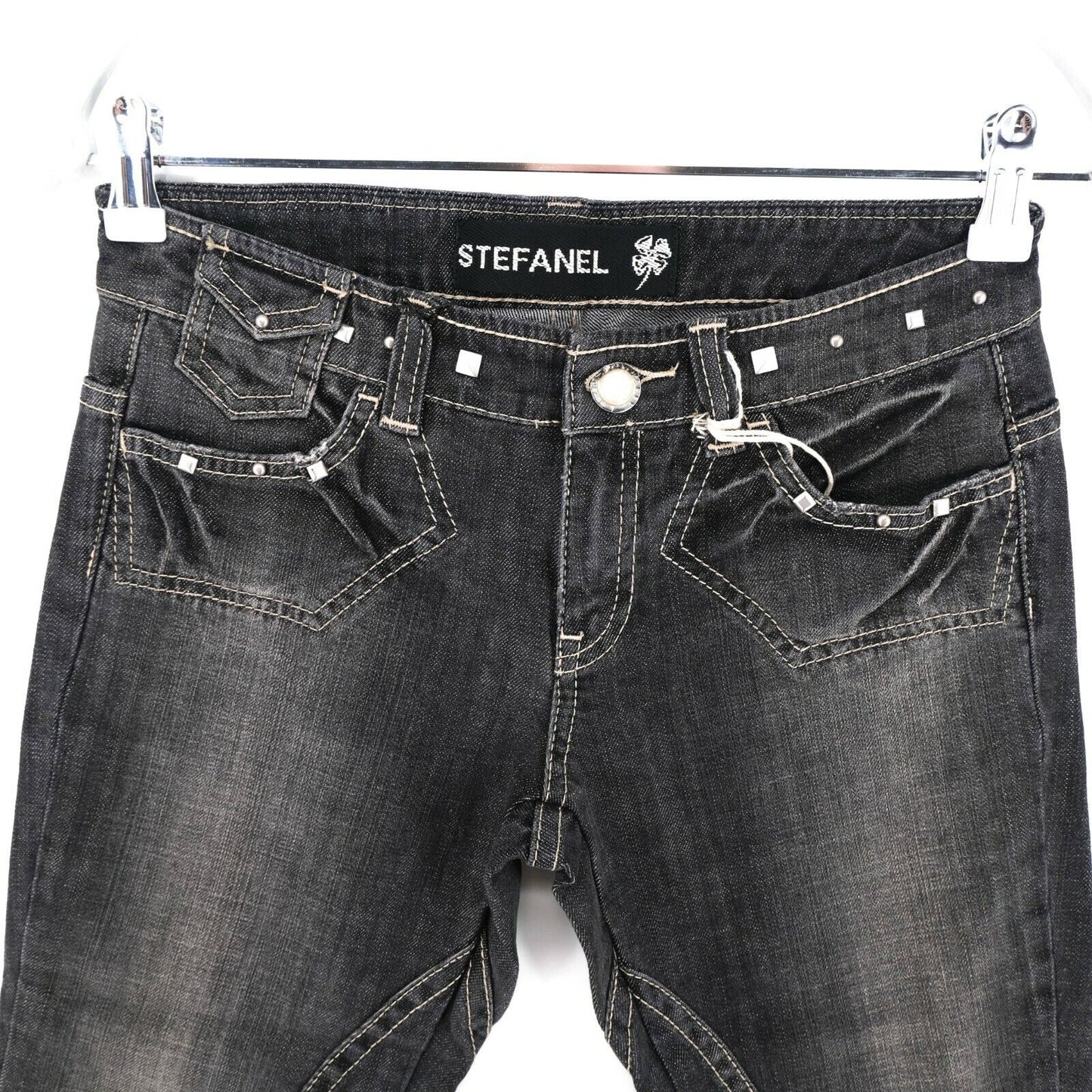 STEFANEL Dunkelgraue Capri Jeans Größe EU 34 UK 4 US 2