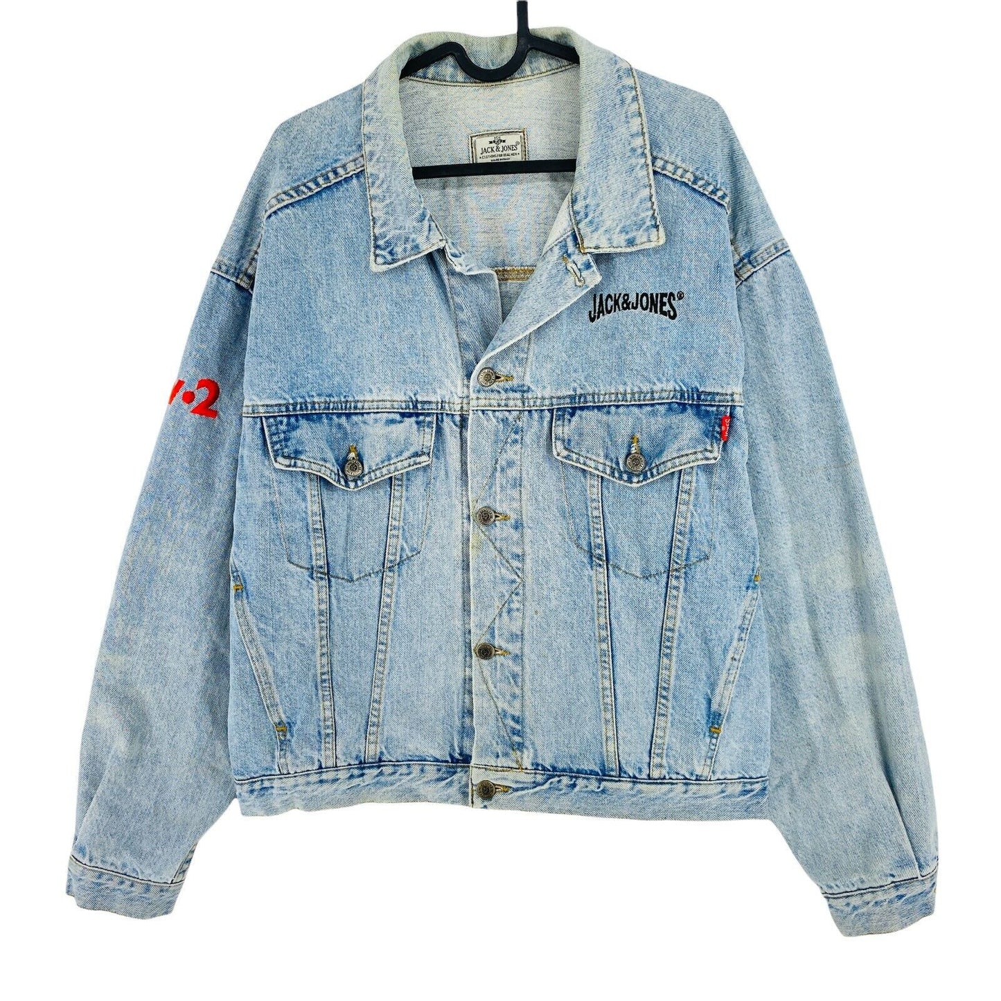 JACK & JONES Blue Vintage Retro Denim Jeans Jacket Size M