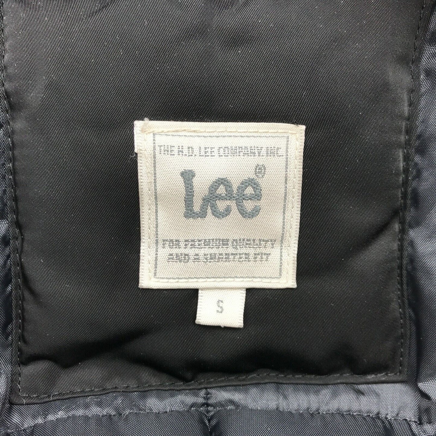 Lee Black Padded Coat Jacket Size S