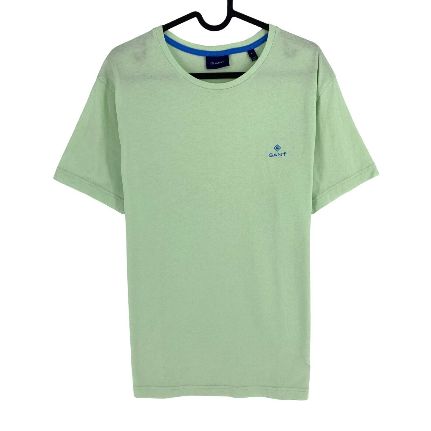 GANT Men Light Green Contrast Logo Crew Neck Short Sleeves T Shirt Size L