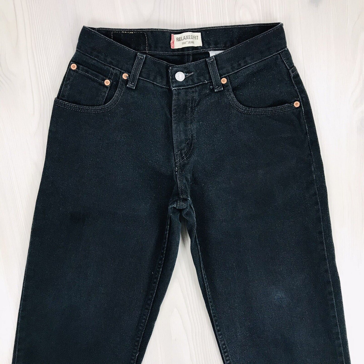 Levi's 550 Boys Dark Grey Relaxed Straight Fit Jeans 9 H / W29 L25